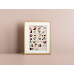 Dierenposter - Nederlands Handalfabet