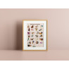 Dierenposter - Nederlands Handalfabet